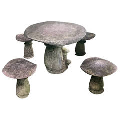 Fabulous Five-Piece Toadstool Table with Matching Stools
