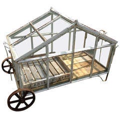 Vintage Edwardian-Style Portable Greenhouse Cart