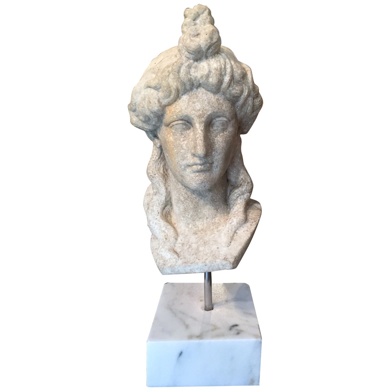 Carved Marble Head of Aphrodite After the Roman Antique