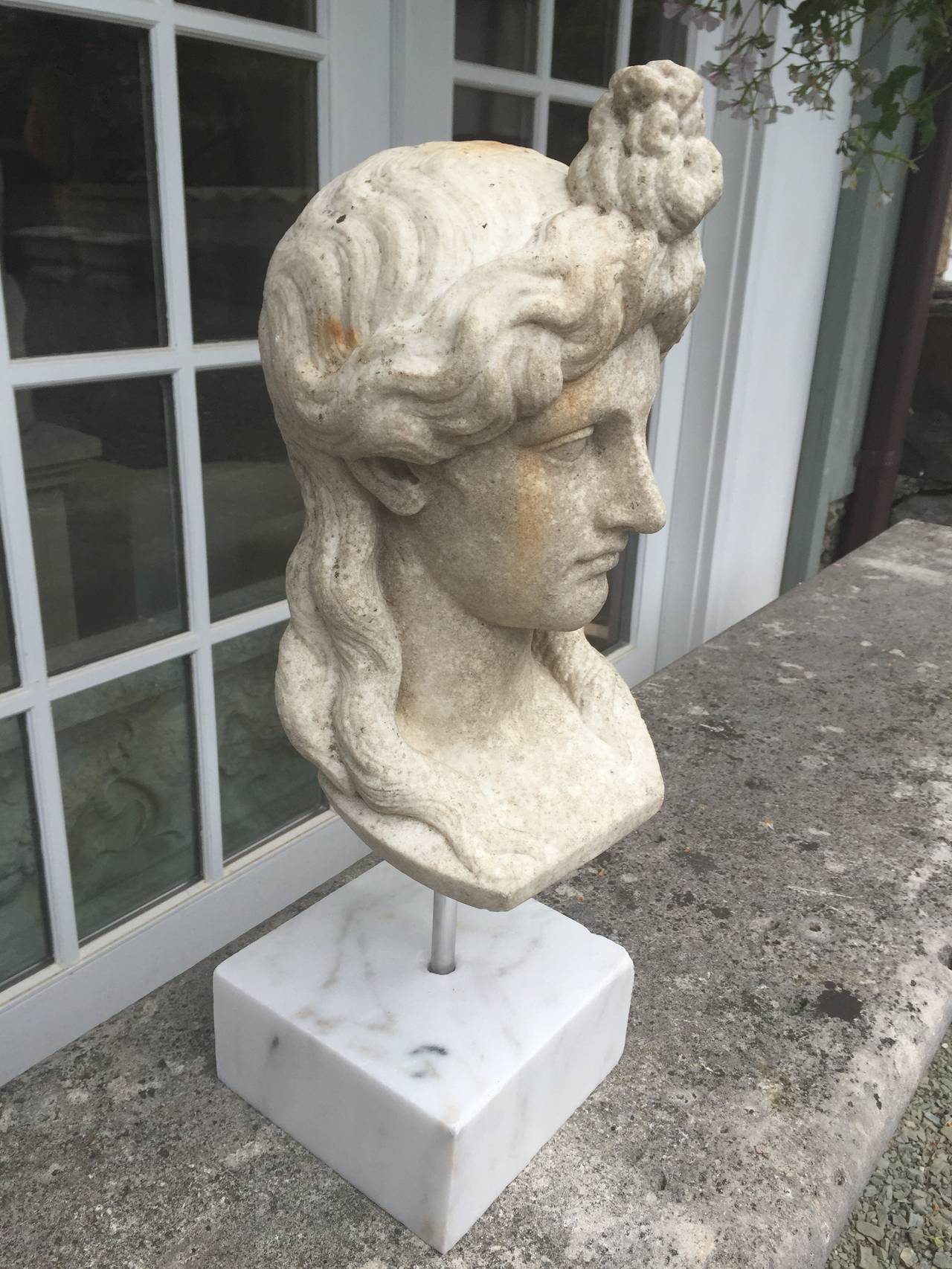 19th Century Carved Marble Head of Aphrodite After the Roman Antique