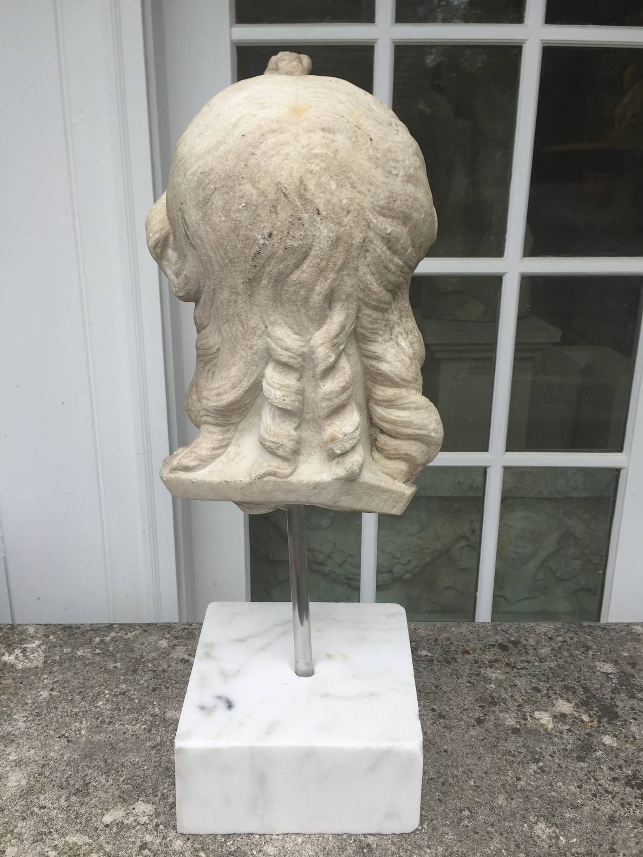 Carved Marble Head of Aphrodite After the Roman Antique In Excellent Condition In Woodbury, CT