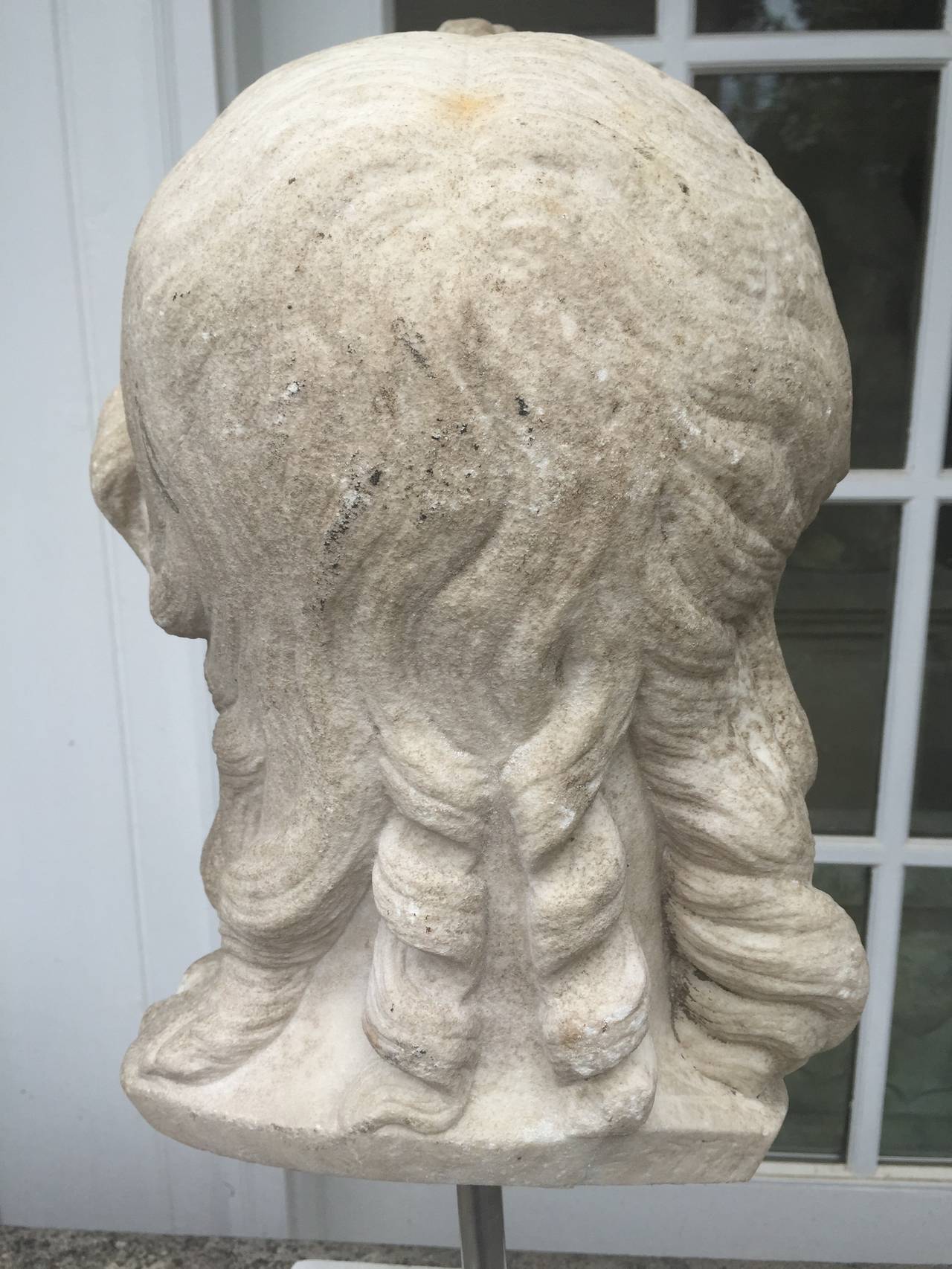Classical Roman Carved Marble Head of Aphrodite After the Roman Antique