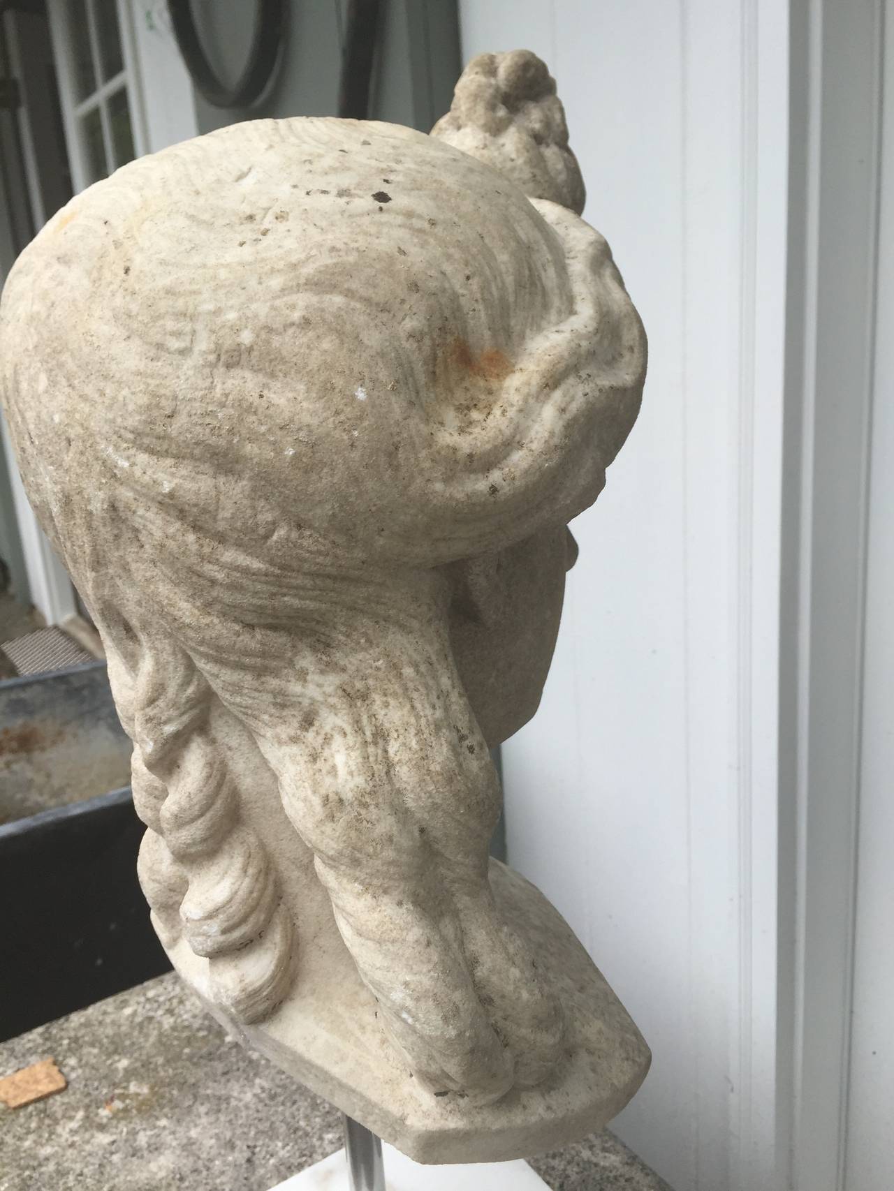 English Carved Marble Head of Aphrodite After the Roman Antique