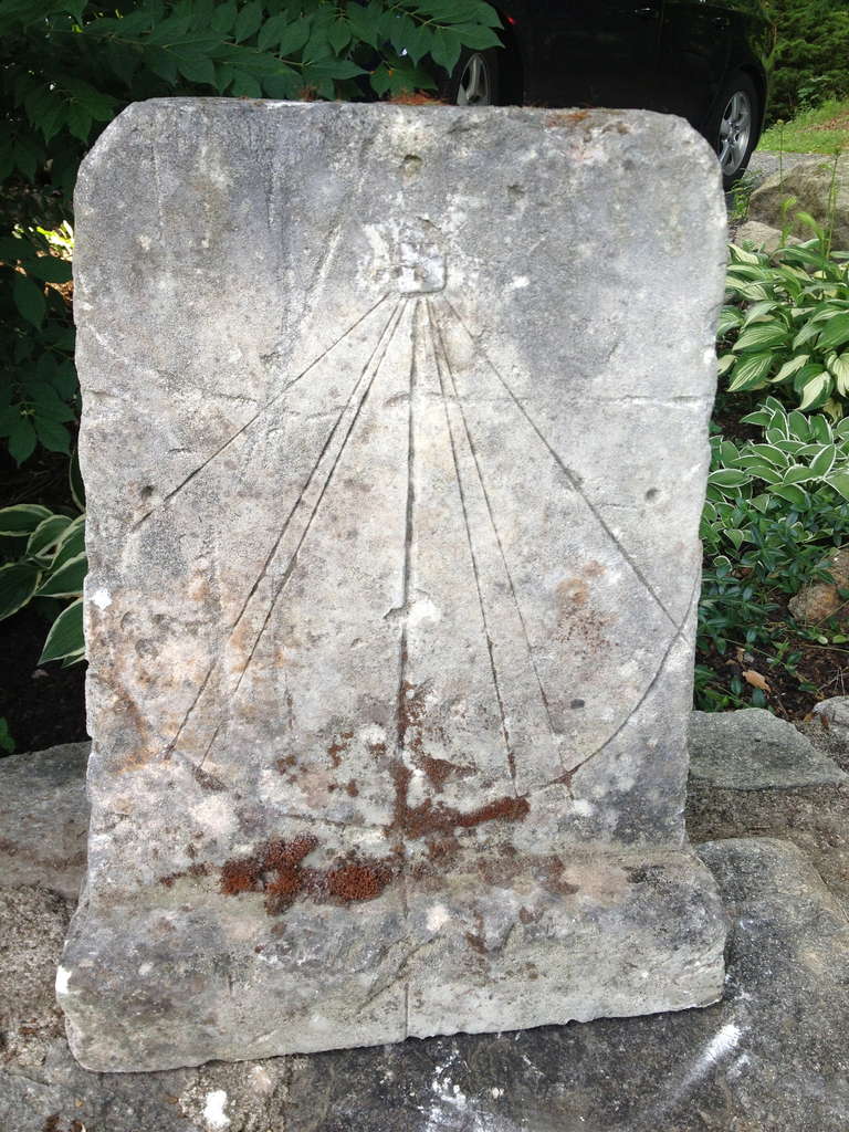 As you can probably tell from our our stock, we LOVE sundials and this is a very special one indeed. Hand-carved from a single piece of limestone, we believe it to be French, although we found it in England. It can be mounted on a wall or set atop a