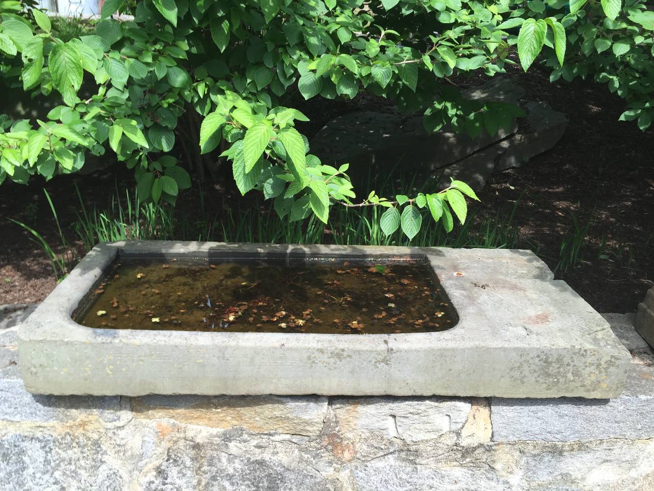 Large and Rare Carved Stone Sink with Drainboard at 1stDibs