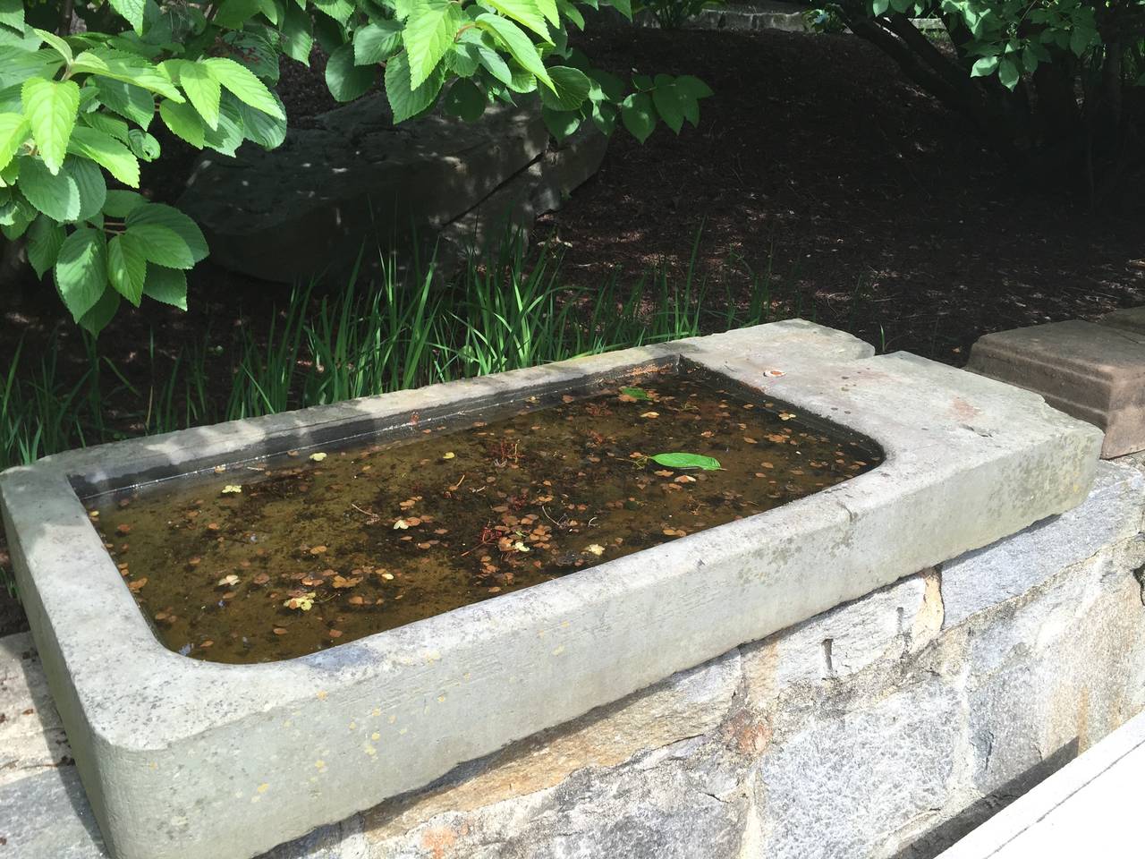 Large and Rare Carved Stone Sink with Drainboard at 1stDibs