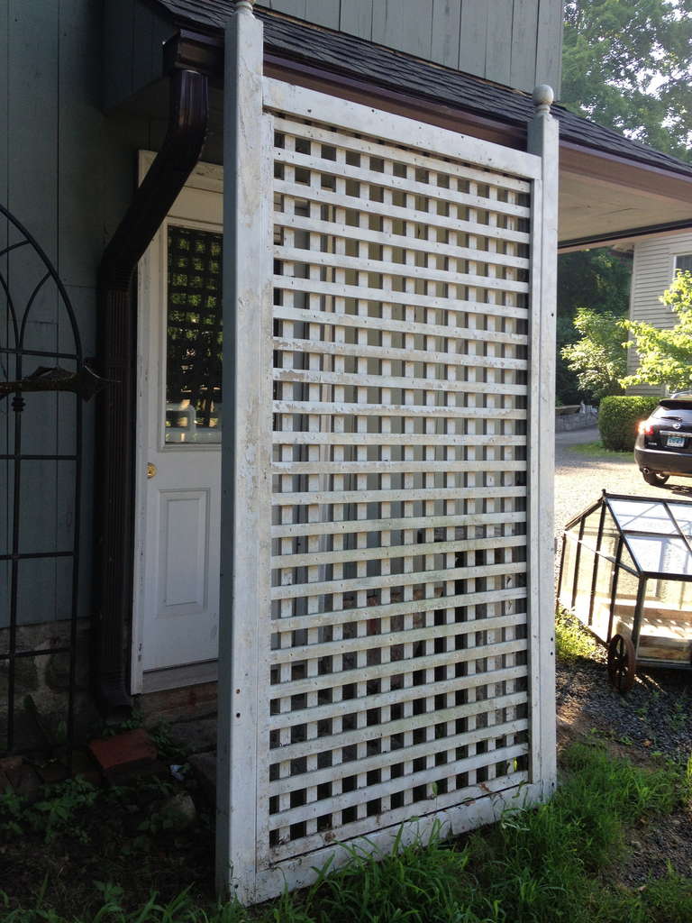 large wooden trellis