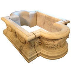 Magnificent Large 18th Century Marble Fountain Basin