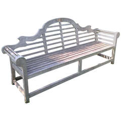 Used Elegant Long Silvered Lutyens Bench