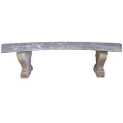 Classic 19th Century Curved Marble Bench