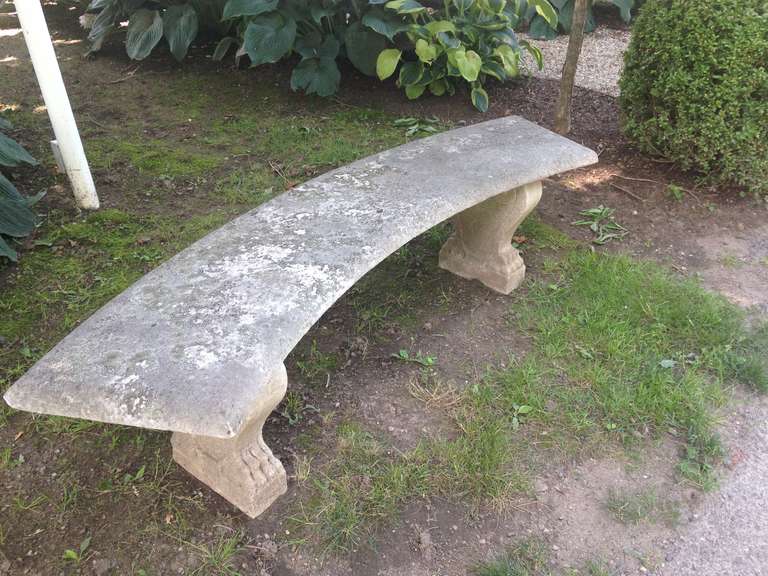 British Classic 19th Century Curved Marble Bench
