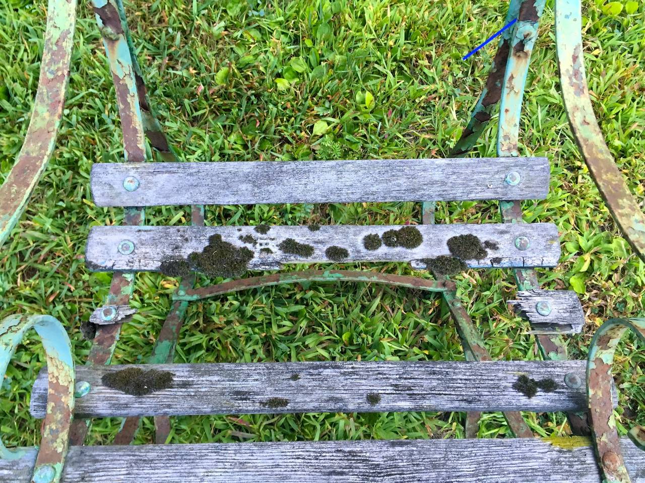 Hand-Crafted Charming Wrought Iron Garden Chair
