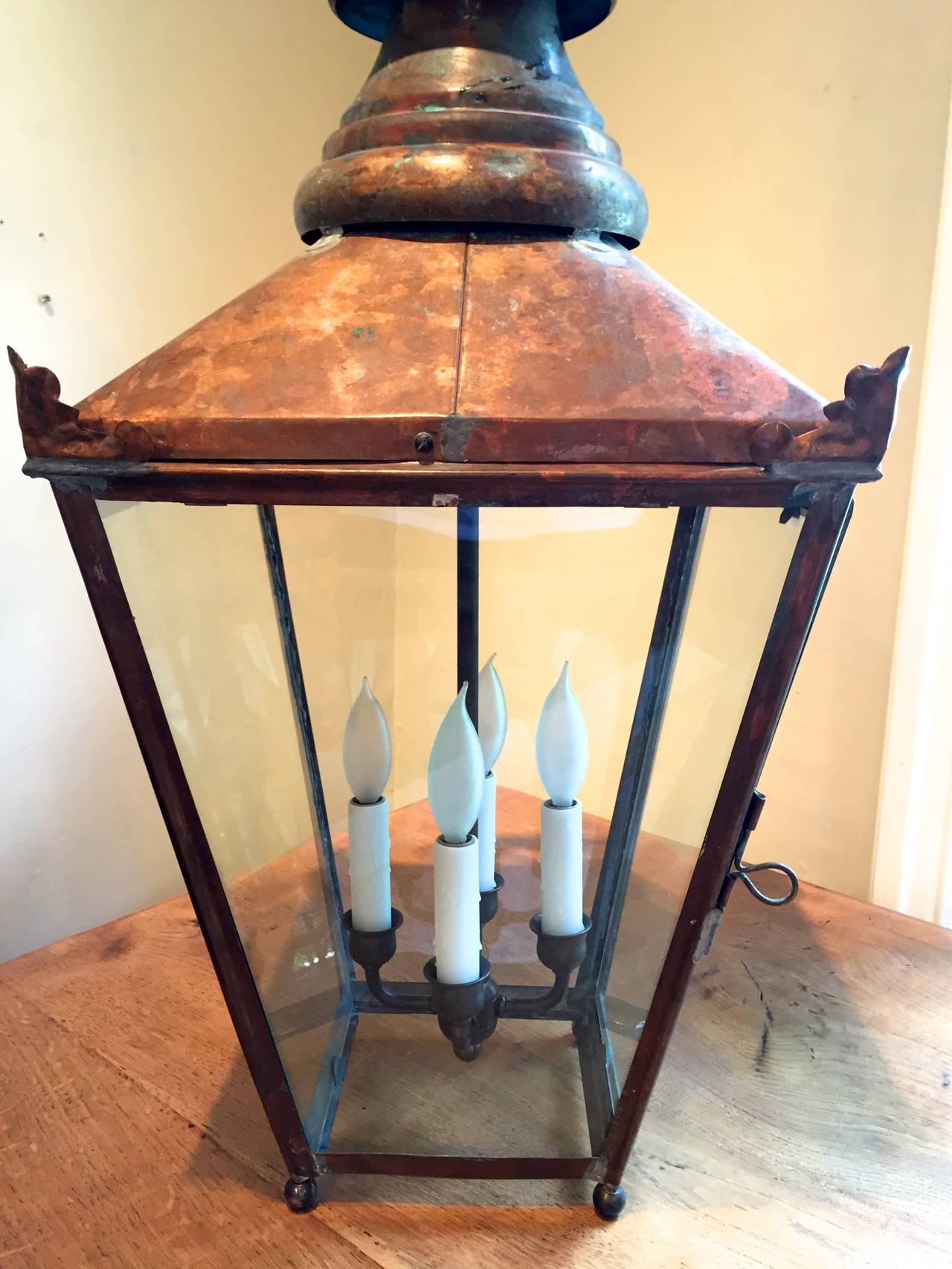 large copper lanterns
