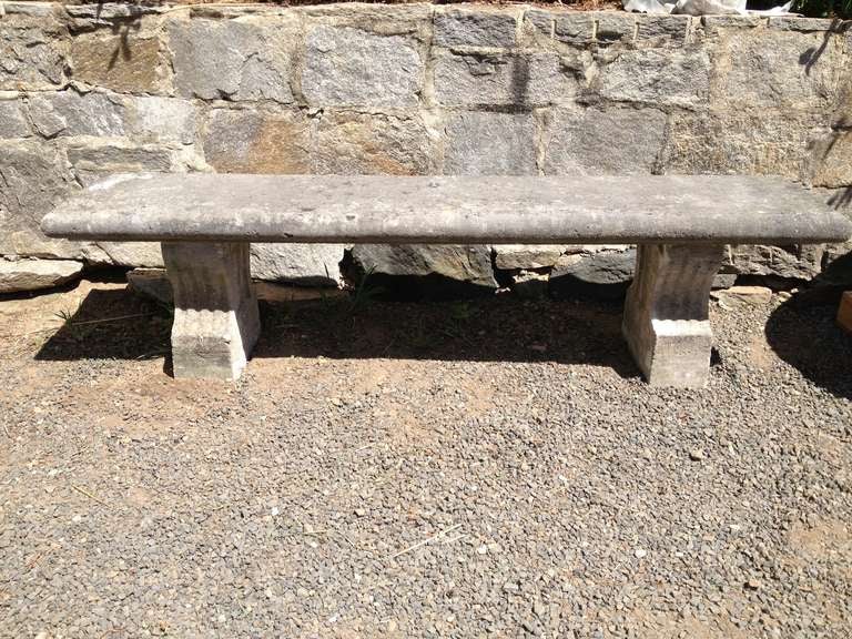 A Fine 19th Century Carved Stone Garden Bench at 1stdibs
