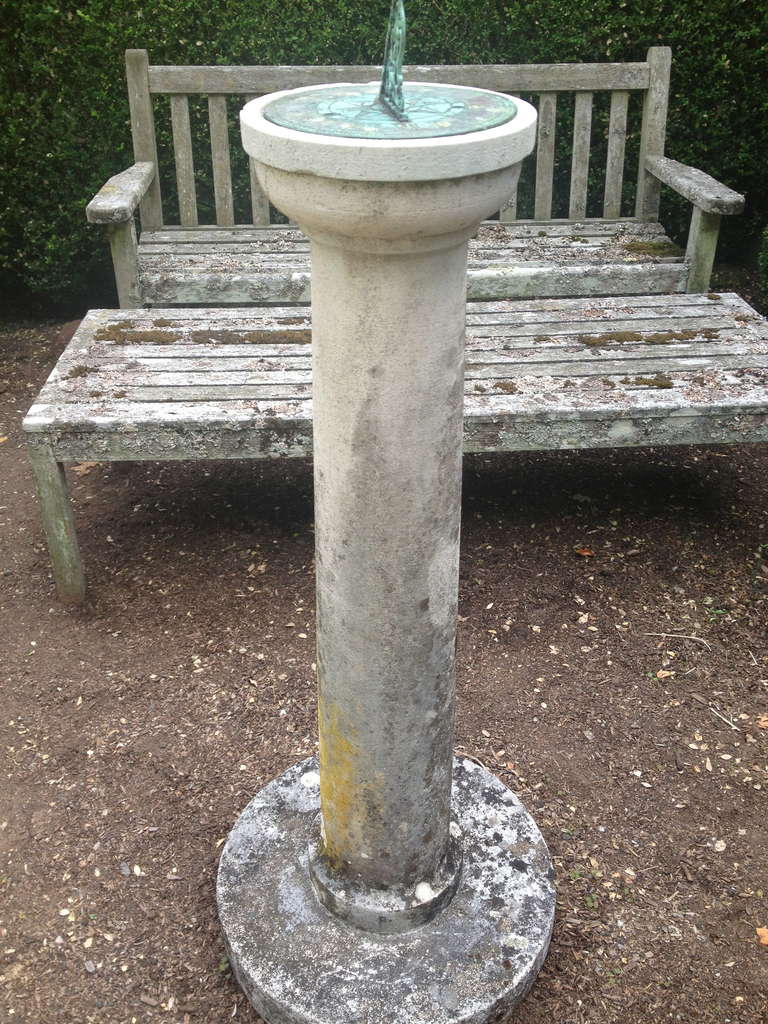 Gorgeous Portland Stone English Sundial 1