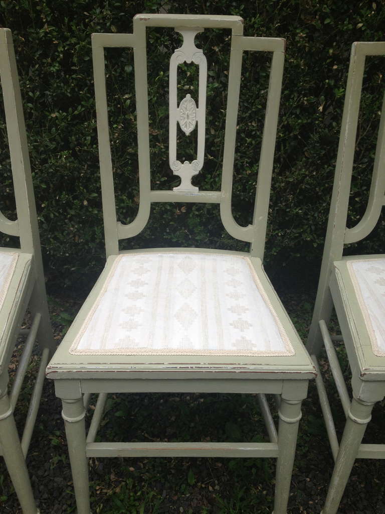painted oak dining room chairs