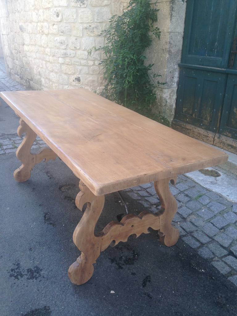 French Oak and Iron Refectory Dining Table 3