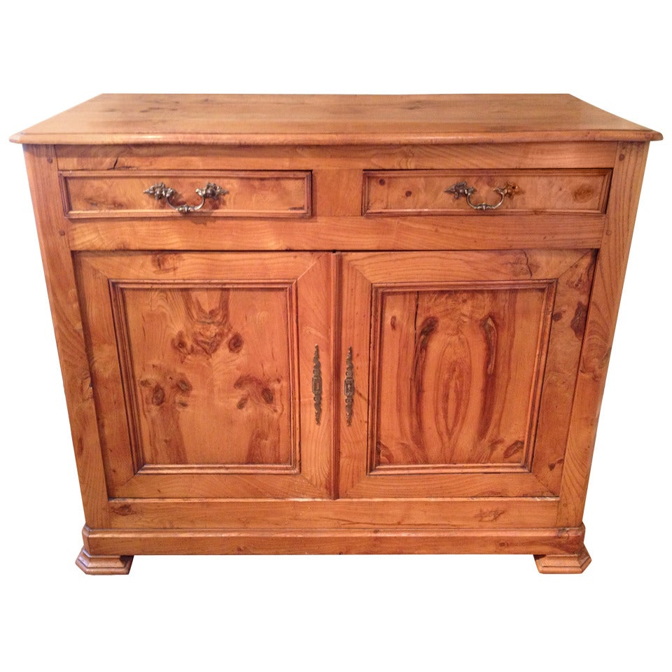 French 19th Century Louis Philippe Burled Ash Buffet