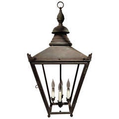 Large Elegant English Copper Lantern