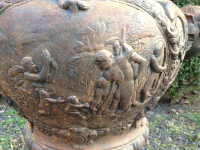 French Large Signed Ducel Classical Tableau Urn