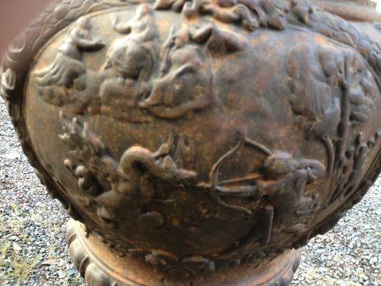 Iron Large Signed Ducel Classical Tableau Urn