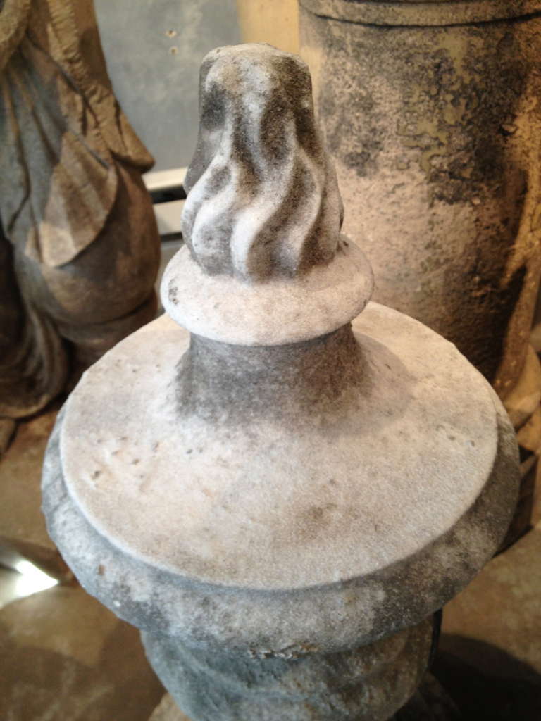 19th Century Marble Finials In Excellent Condition In Woodbury, CT