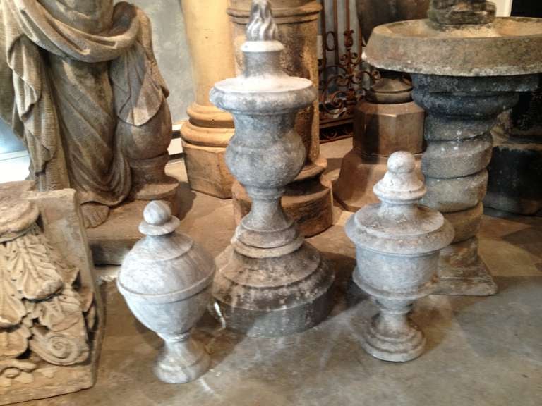 Neoclassical 19th Century Marble Finials