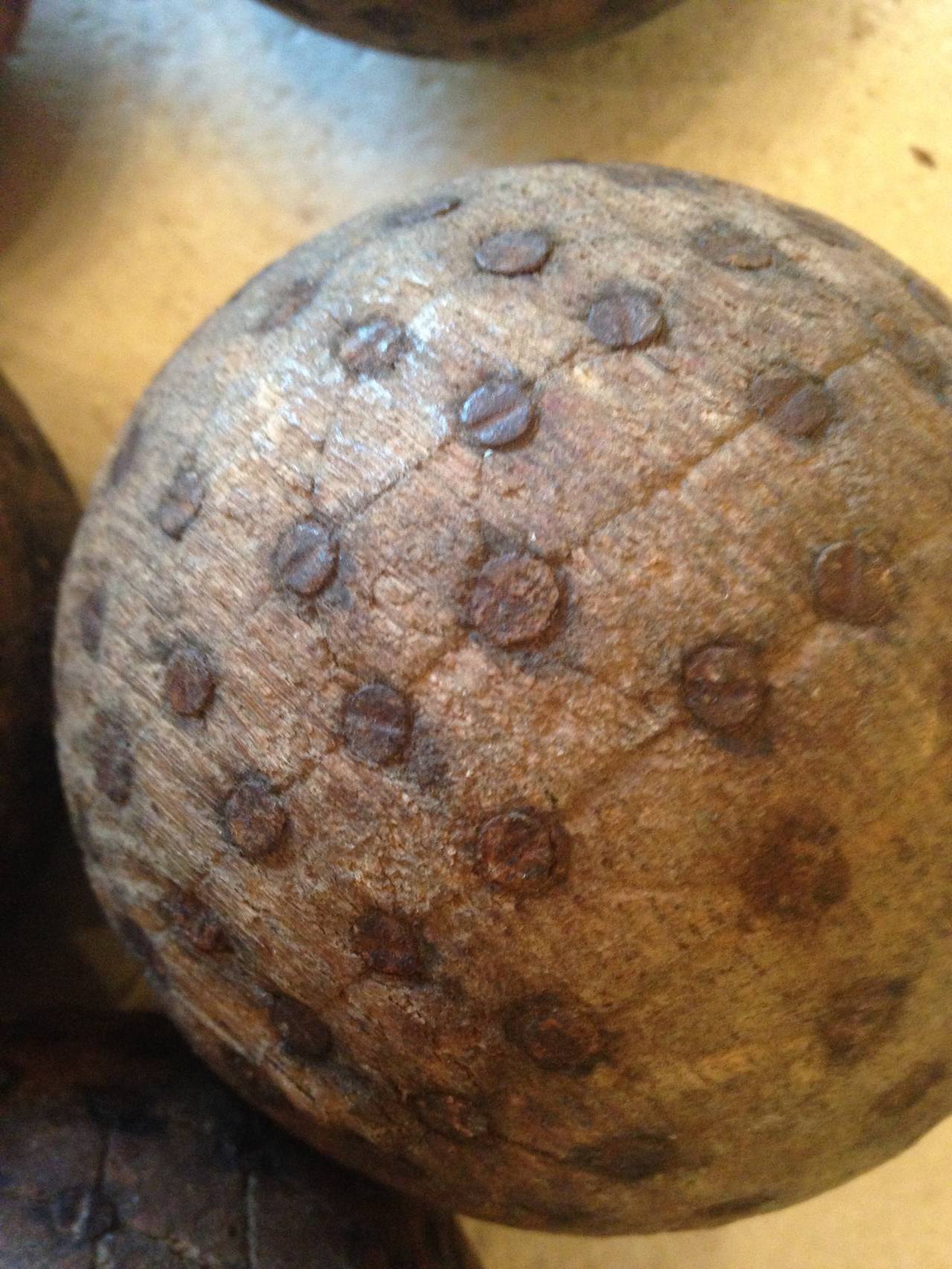 Complete Set of Napoleon III Studded Oak Boules In Excellent Condition In Woodbury, CT