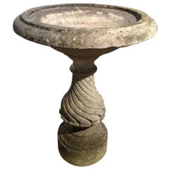 Vintage Large Scale English Birdbath