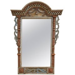 Large Painted Swedish Mirror