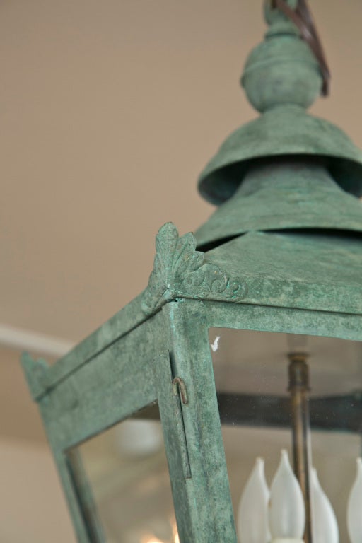 British English Copper Hanging Lantern
