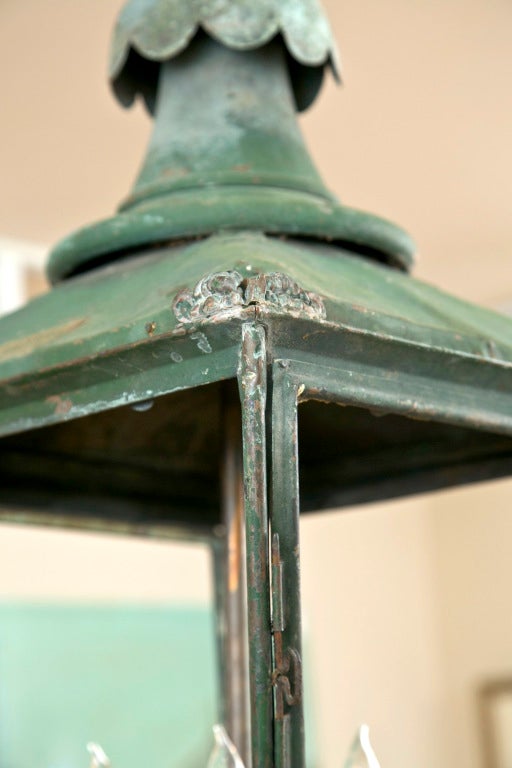 19th C English Copper Street Lantern