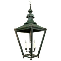 Antique 19th C English Copper Street Lantern