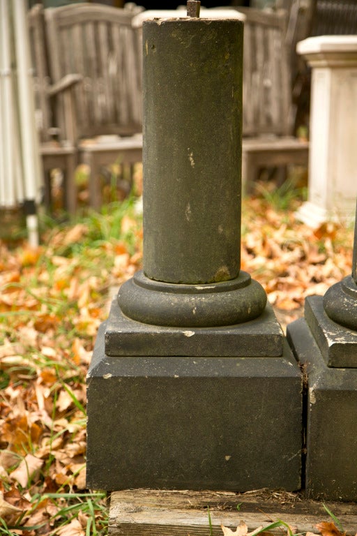 Neoclassical Revival Classic Pair of Carved Yorkstone Table Bases