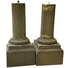 Classic Pair of Carved Yorkstone Table Bases