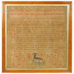 Antique Framed Sampler Dated 1848