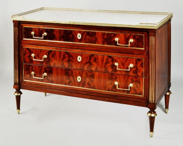 French Directoire Marble Top Commode