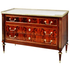 French Directoire Marble Top Commode