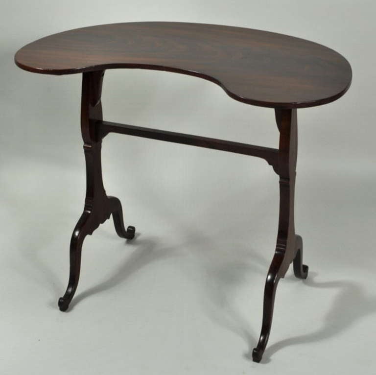 British George III Kidney Shaped Writing Table