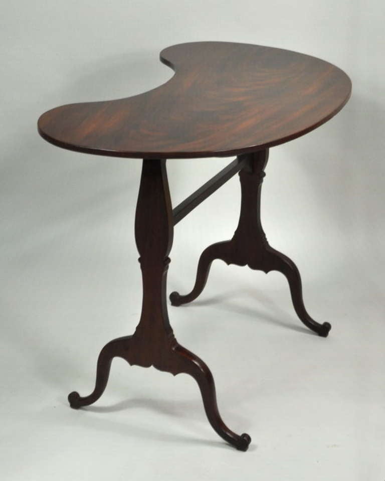 18th Century and Earlier George III Kidney Shaped Writing Table