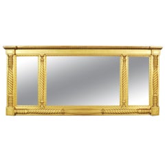 Classical Carved & Gilded Overmantle Mirror