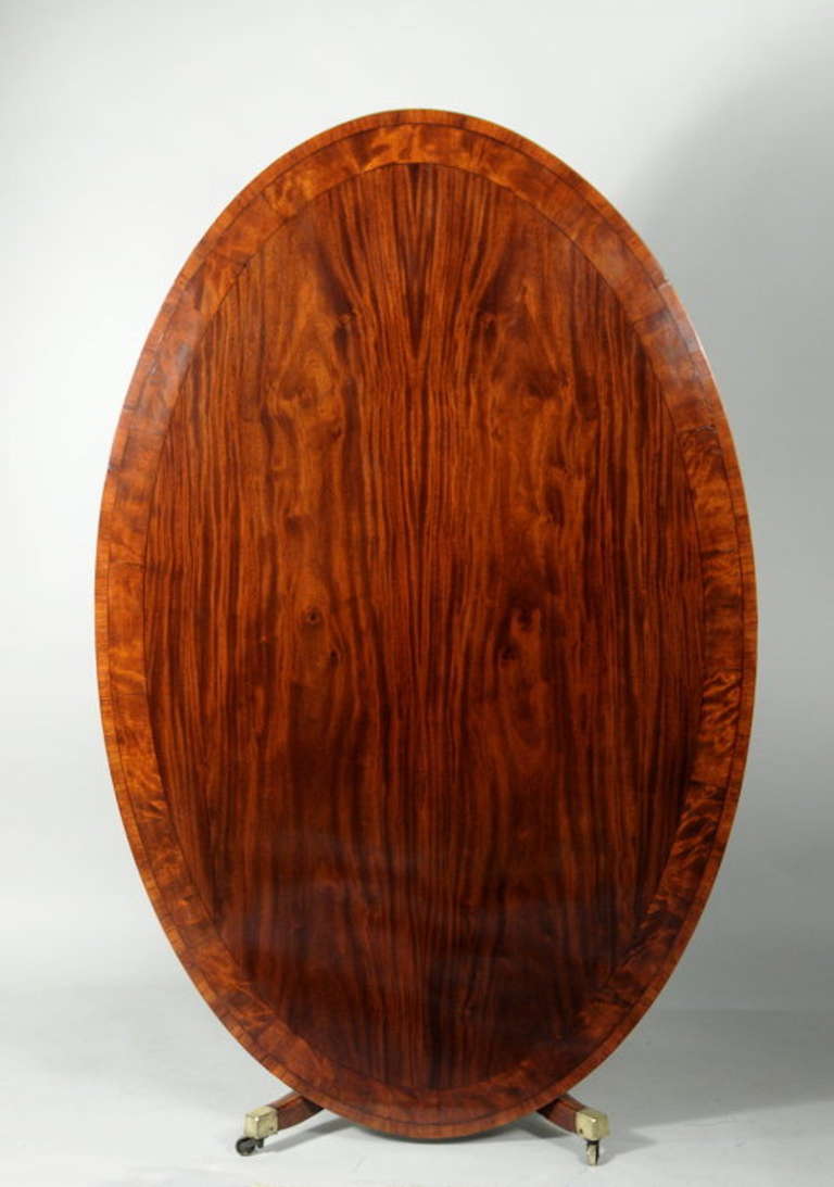 Inlay Fine George III Oval Dining Table For Sale