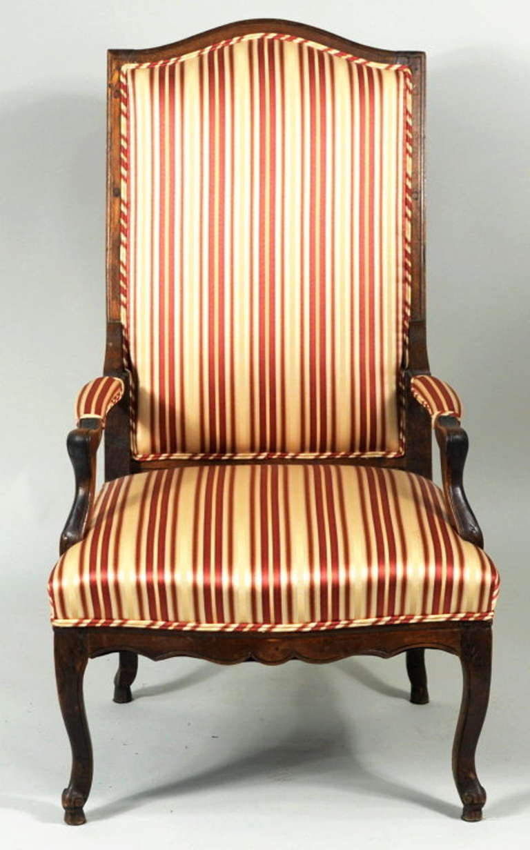 Louis XV French Provincial Bergere Chair For Sale