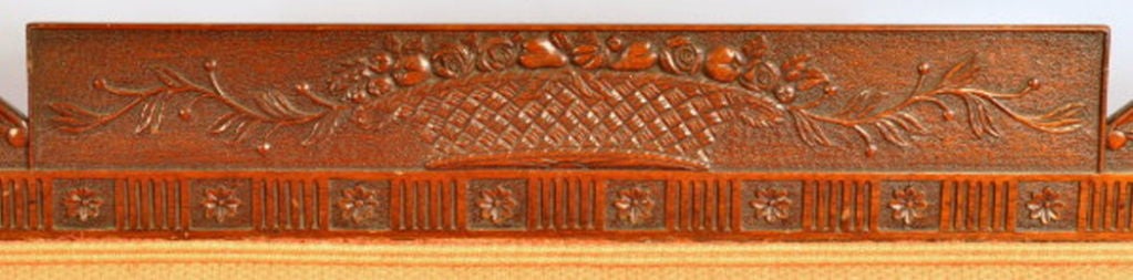 20th Century Sheraton Carved Mahogany Sofa
