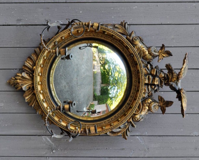 Classical Regency Style Gilded Girondole Mirror 2