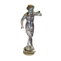 Patinated Zinc Figural Fountain