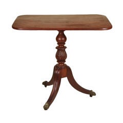 Federal Carved Mahogany Tea Table