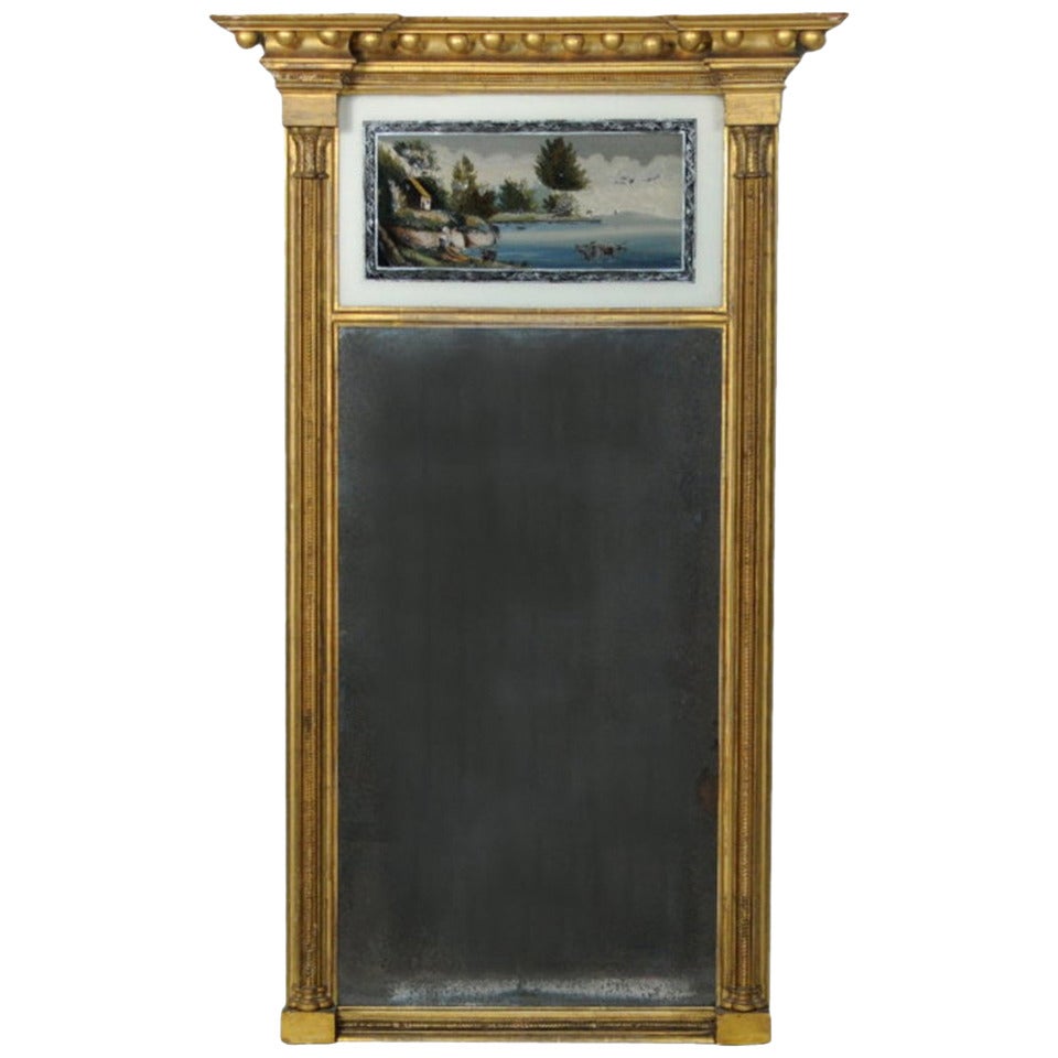 Fine Sheraton Classical Architectural Mirror For Sale