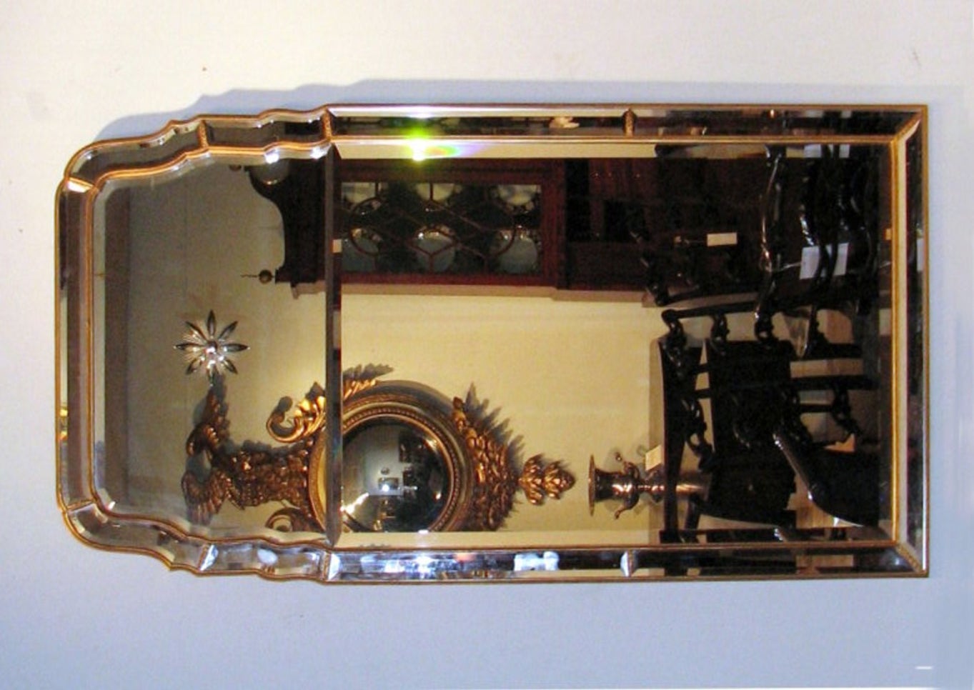 Mid-century Venetian Queen Anne Style Mirror