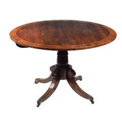 Regency Rosewood Inlaid Center Table